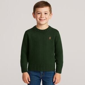 Polo Ralph Lauren Vintage Y2K Green Knit Sweater Youth Small S(8/10) Logo